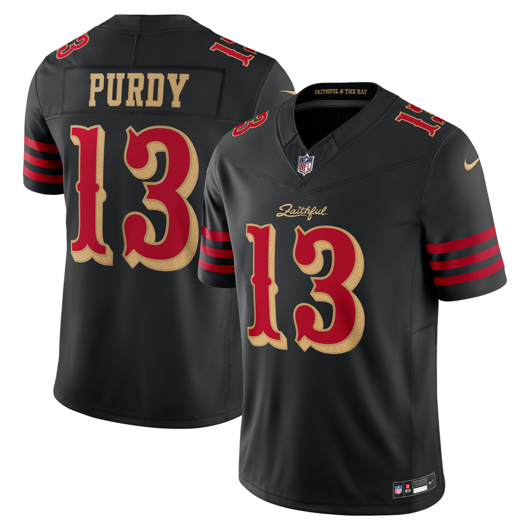 Men's San Francisco 49ers Brock Purdy Nike Black Rivalries product image 1