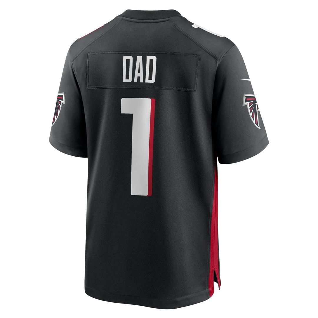 Men's Atlanta Falcons Number 1 Dad Nike Black Game Jersey product image 3