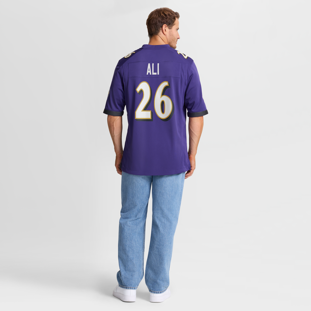 Men's Baltimore Ravens Rasheen Ali Nike Purple Team Game product image 5