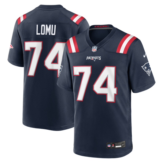 Men's New England Patriots Caleb Lomu Nike Navy Team Game product image 1