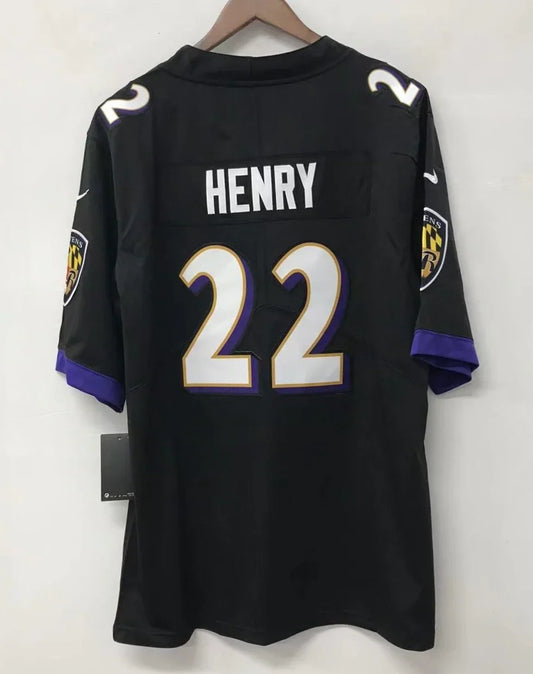 Derrick Henry Baltimore Ravens Official NFL Jersey Nike black product image 1, provided for visual reference and product