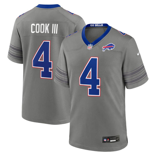 Men's Buffalo Bills James Cook III Nike Gray Nickel City product image 1