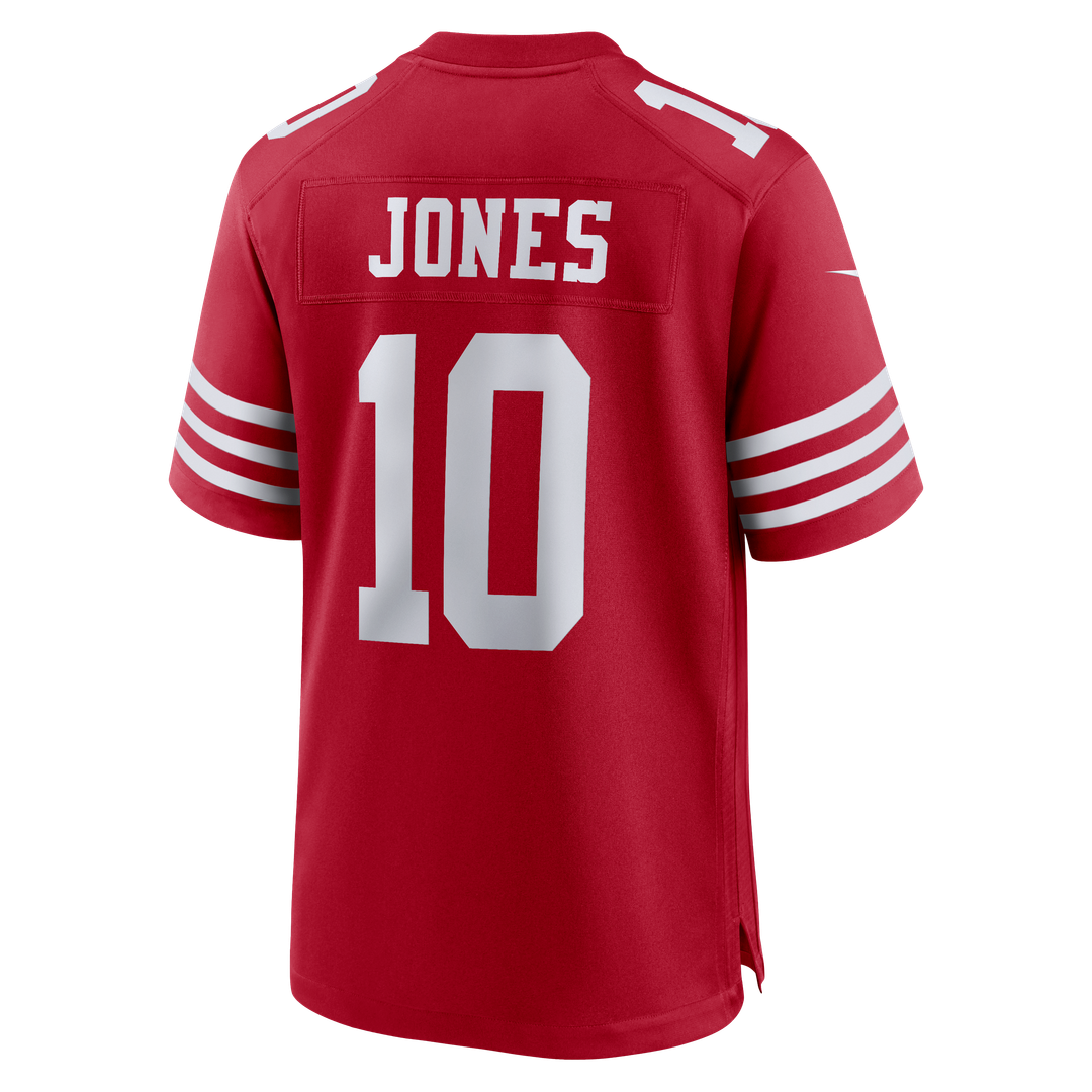 Men's San Francisco 49ers Mac Jones Nike Scarlet Team Game product image 3