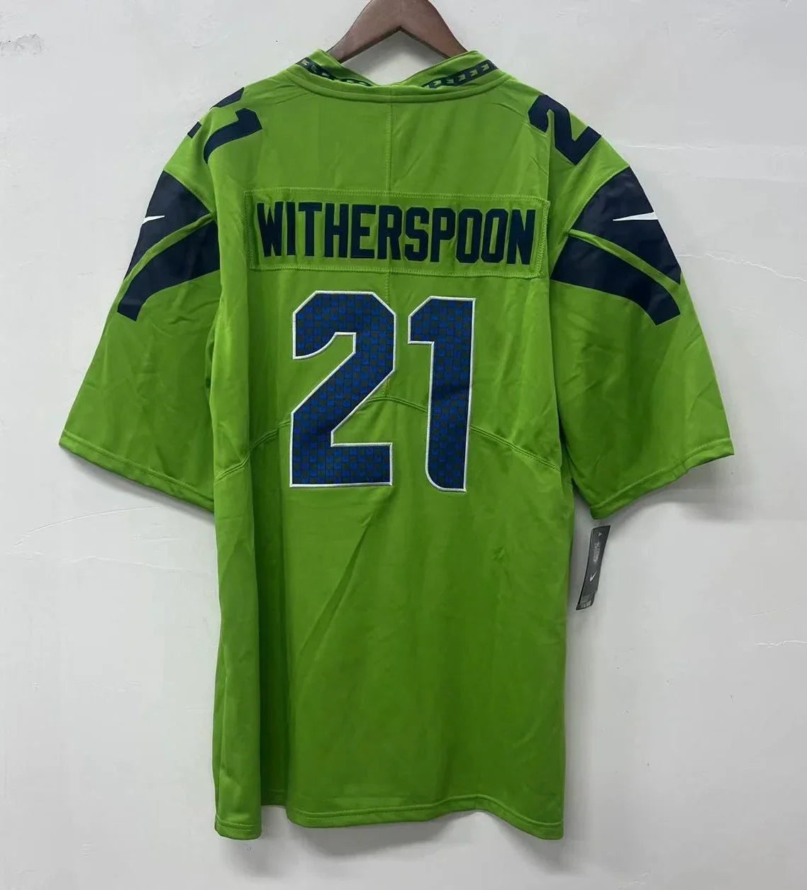 Devon Witherspoon Seattle Seahawks Official NFL Jersey Nike Neon green product image 1, provided for visual reference and