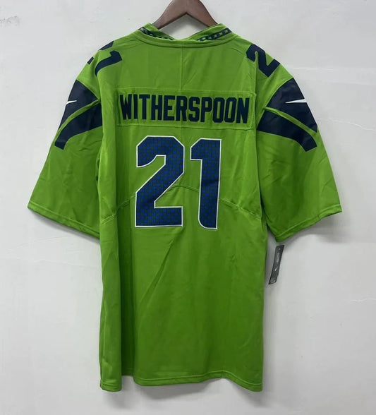 Devon Witherspoon Seattle Seahawks Official NFL Jersey Nike Neon green product image 1, provided for visual reference and