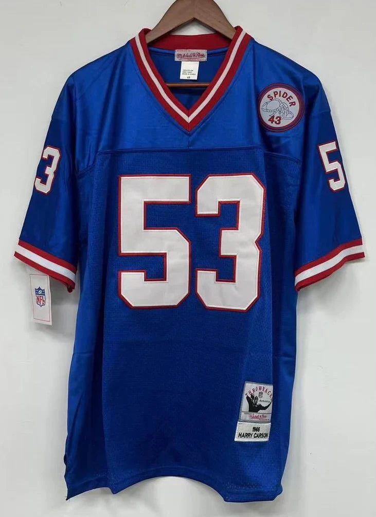 Harry Carson New York Giants Jersey Blue product image 2, provided for visual reference and product detail review