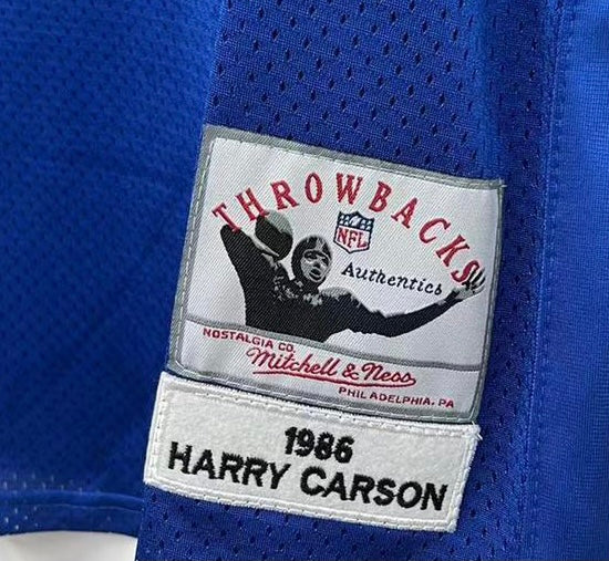 Harry Carson New York Giants Jersey Blue product image 3, provided for visual reference and product detail review