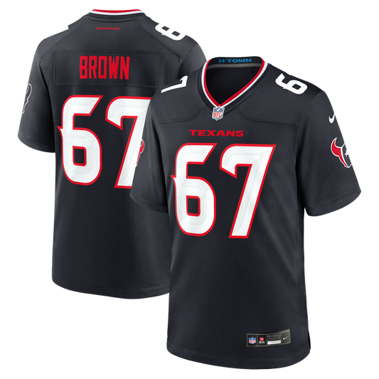 Men's Houston Texans Evan Brown Nike Navy Team Game Jersey product image 1