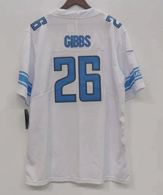 Jahmyr Gibbs Detroit Lions Jersey white Nike product image 1, provided for visual reference and product detail review