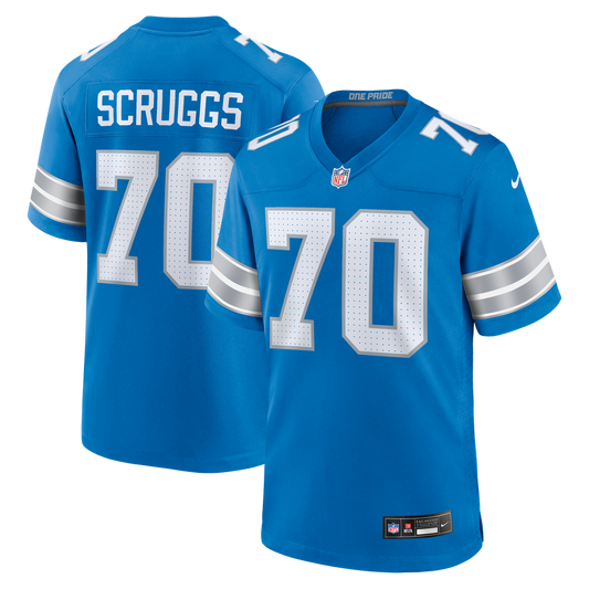 Men's Detroit Lions Juice Scruggs Nike Blue Team Game Jersey product image 1