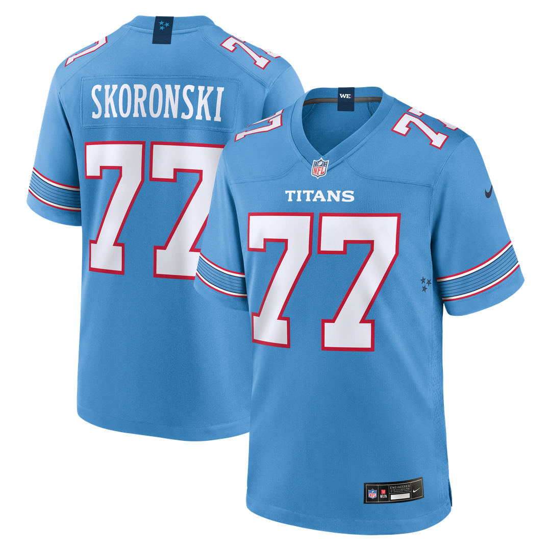 Men's Tennessee Titans Peter Skoronski Nike Light Blue Game product image 1