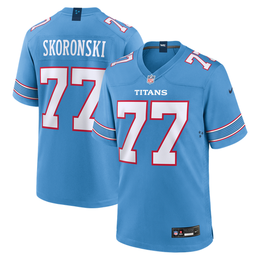 Men's Tennessee Titans Peter Skoronski Nike Light Blue Game product image 1