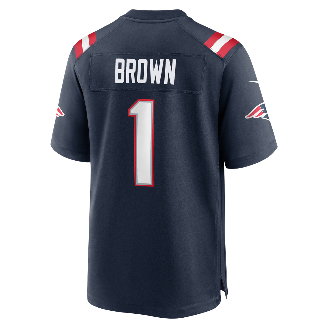 Men's New England Patriots A.J. Brown Nike Navy Team Game product image 5