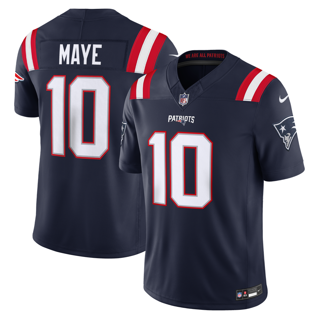 Men's New England Patriots Drake Maye Nike Navy Team Vapor product image 1