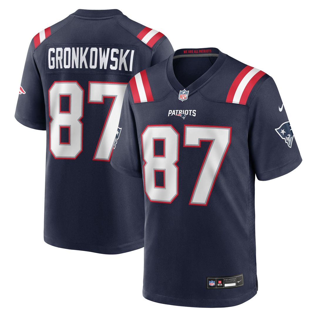 Men's New England Patriots Rob Gronkowski Nike Navy Team product image 1
