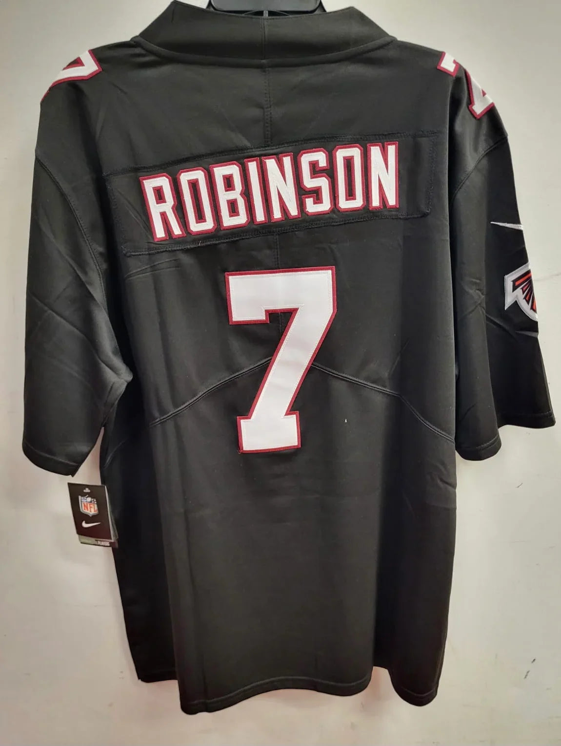 Bijan Robinson Atlanta Falcons Jersey Black Nike product image 1, provided for visual reference and product detail review
