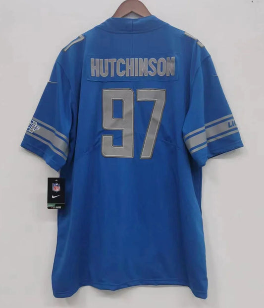 Aiden Hutchinson Detroit Lions Jersey Nike blue product image 1, provided for visual reference and product detail review