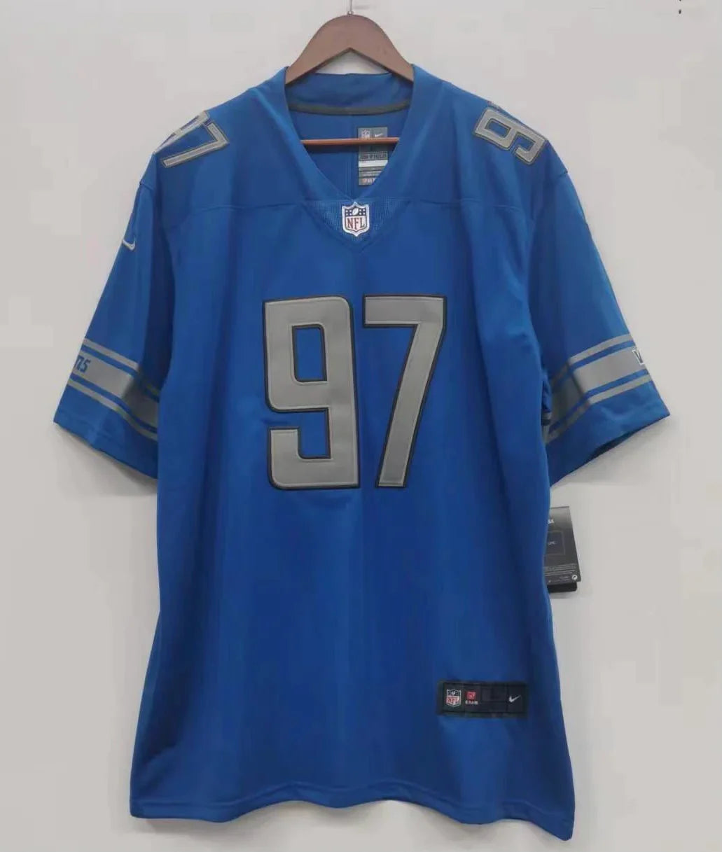 Aiden Hutchinson Detroit Lions Jersey Nike blue product image 2, provided for visual reference and product detail review