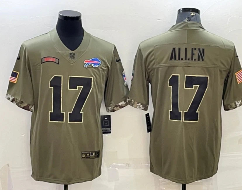 Josh Allen Buffalo Bills Salute to Service Jersey Nike product image 1, provided for visual reference and product detail