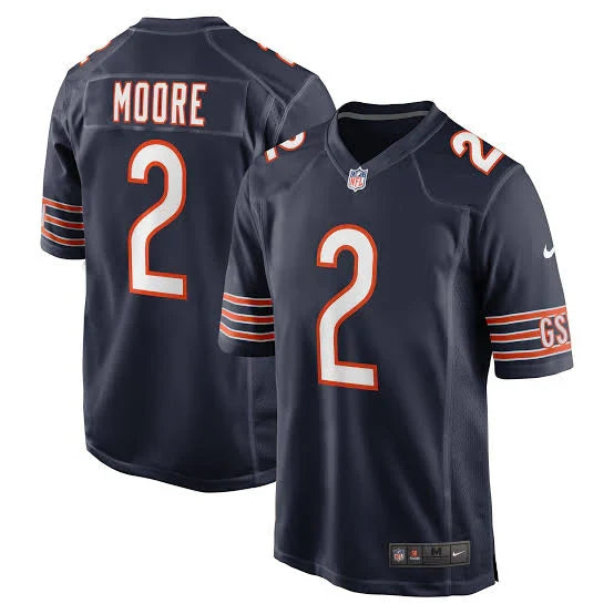 D.J. Moore Chicago Bears Jersey Nike product image 1, provided for visual reference and product detail review