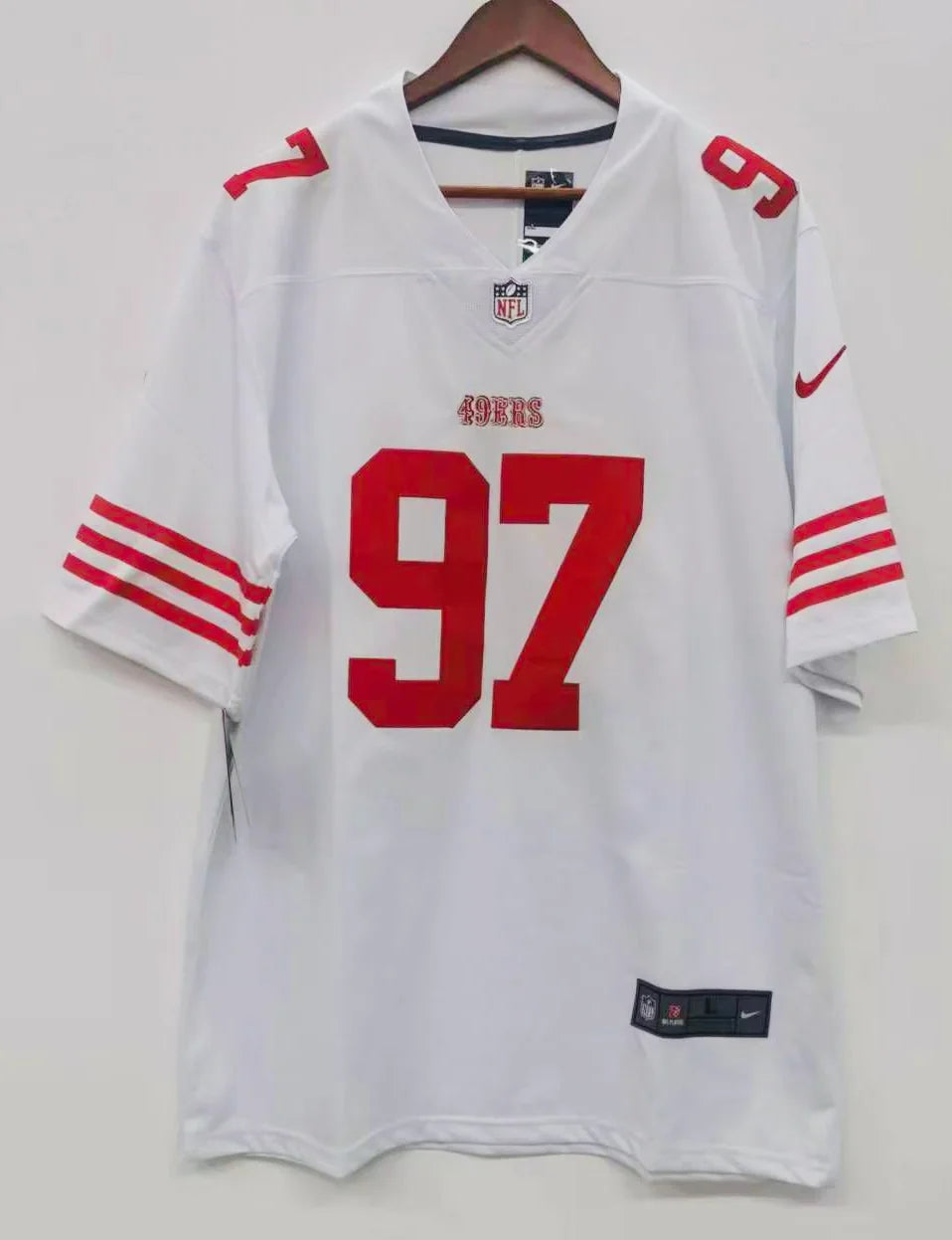 Nick Bosa San Francisco 49ers Jersey white product image 2, provided for visual reference and product detail review