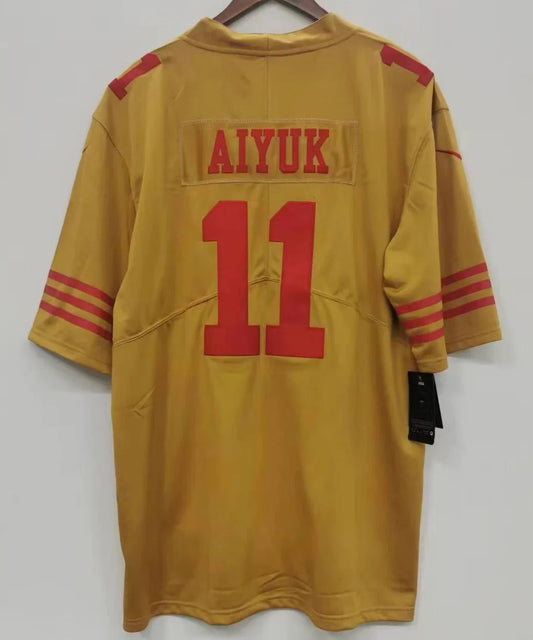 Brandon Aiyuk San Francisco 49ers Jersey gold product image 1, provided for visual reference and product detail review