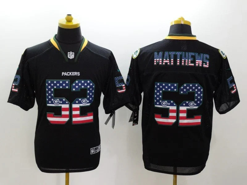Clay Matthews Green Bay Packers NFL Stars & Stripes Jersey product image 1, provided for visual reference and product detail