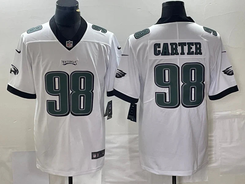 Jalen Carter Philadelphia Eagles official Nike NFL Jersey white product image 1, provided for visual reference and product