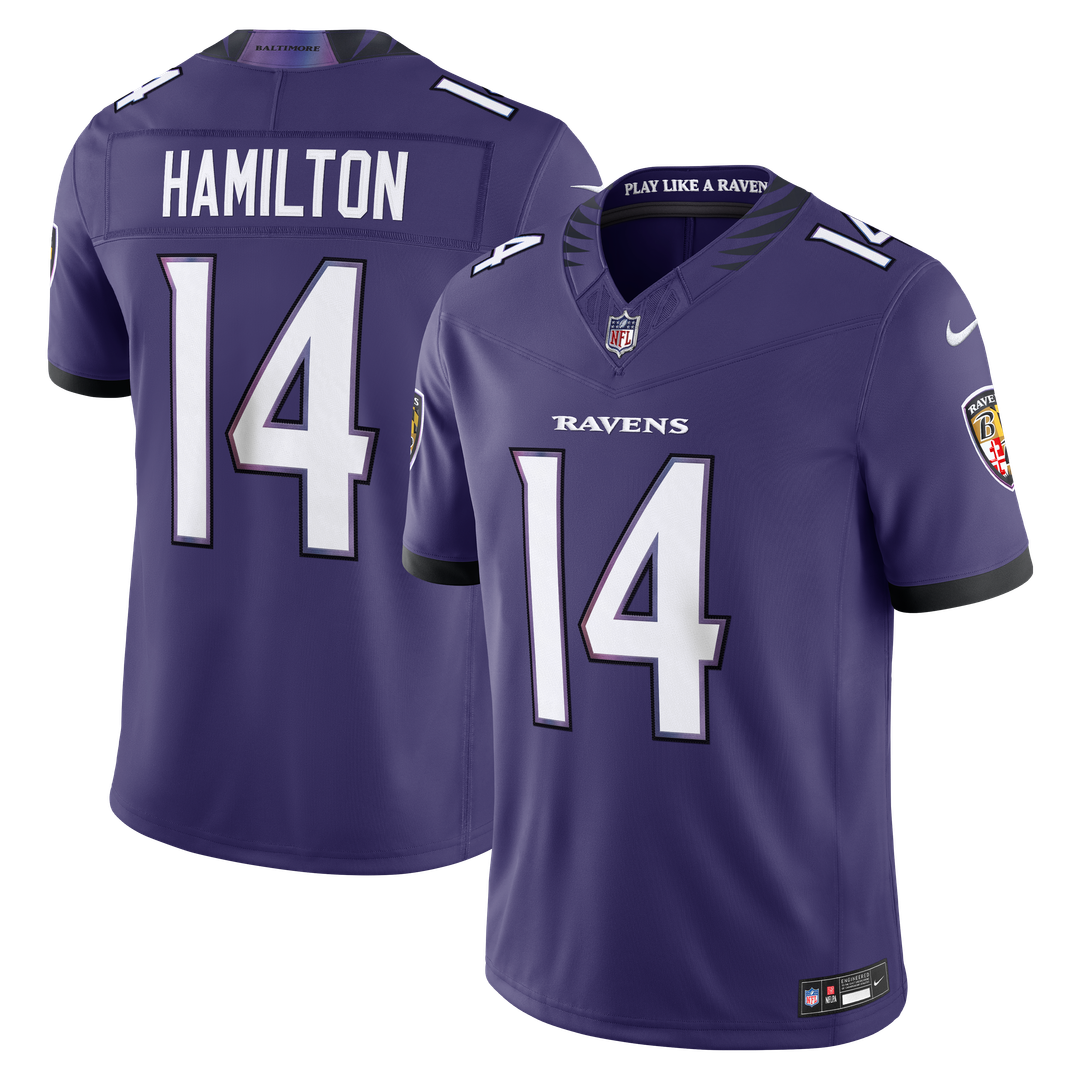 Men's Baltimore Ravens Kyle Hamilton Nike Black Alternate product image 7