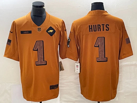 Jalen Hurts Philadelphia Eagles Nike NFL Salute to Service Jersey product image 1, provided for visual reference and product