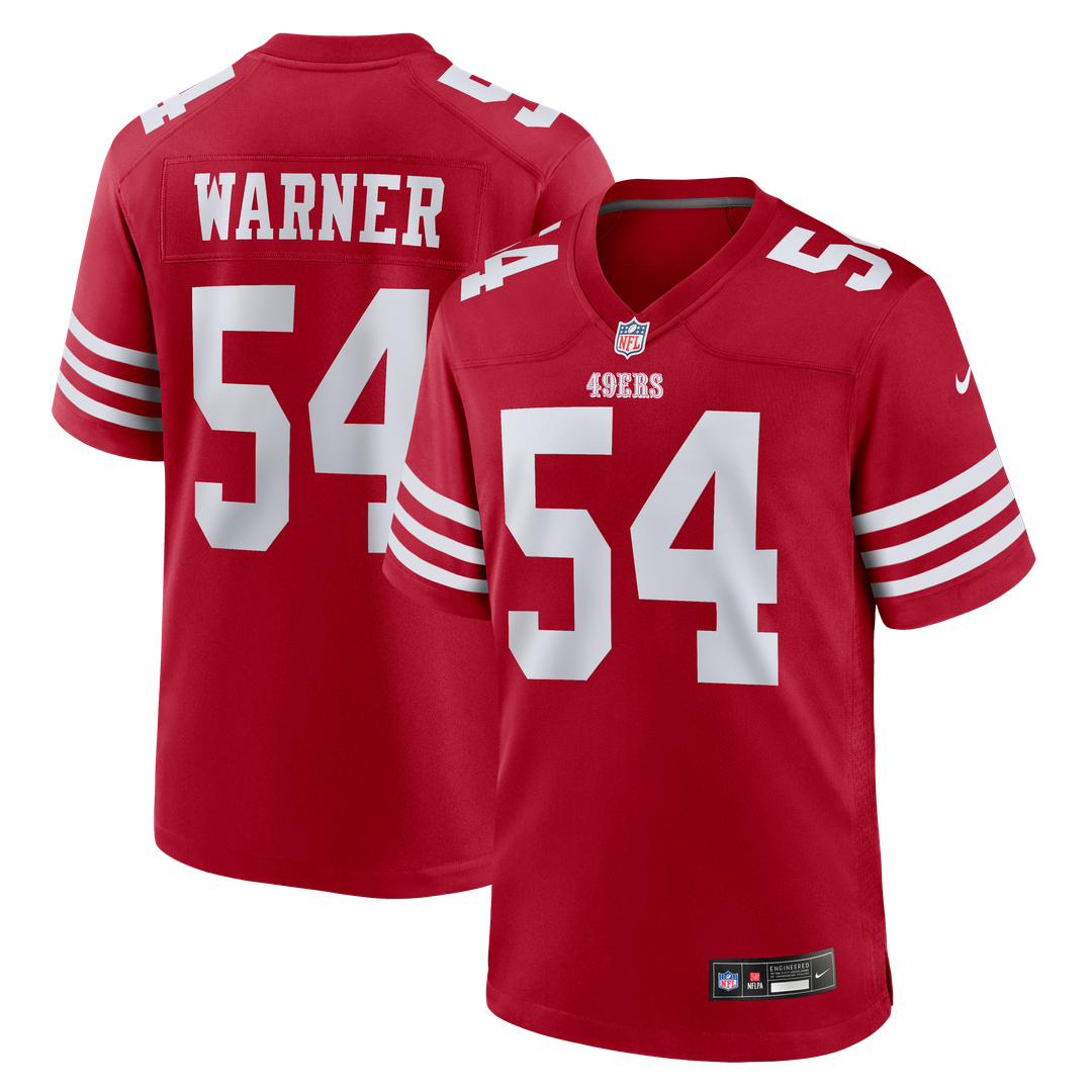 Men's San Francisco 49ers Fred Warner Nike Scarlet Team product image 1