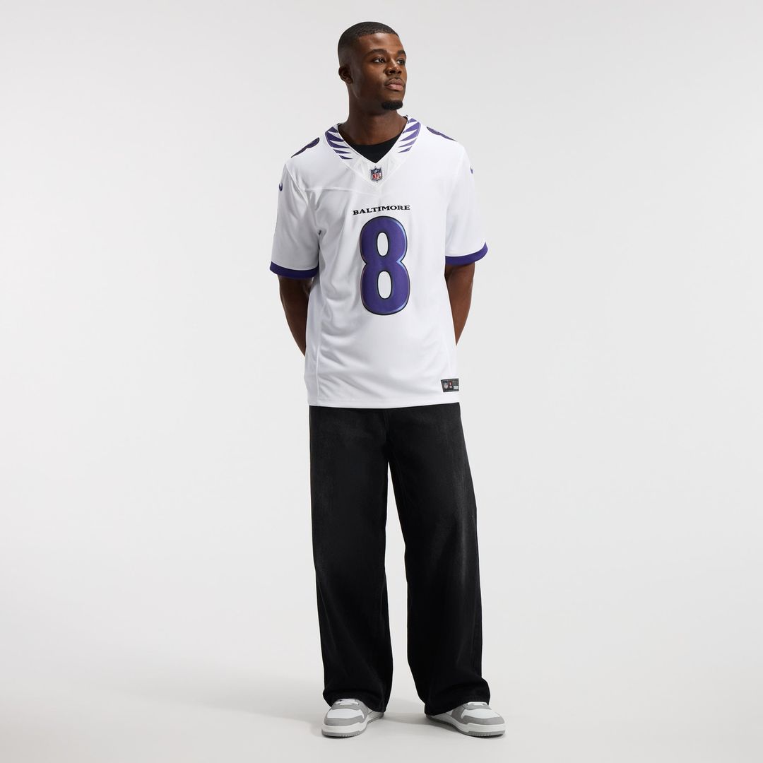 Men's Baltimore Ravens Lamar Jackson Nike White Vapor product image 4