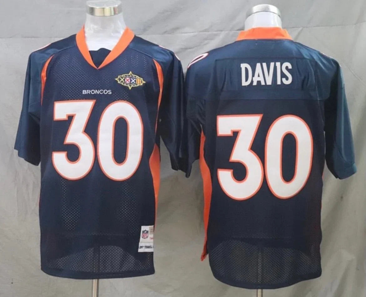 Terrell Davis Mitchell & Ness Denver Broncos Jersey Blue product image 1, provided for visual reference and product detail