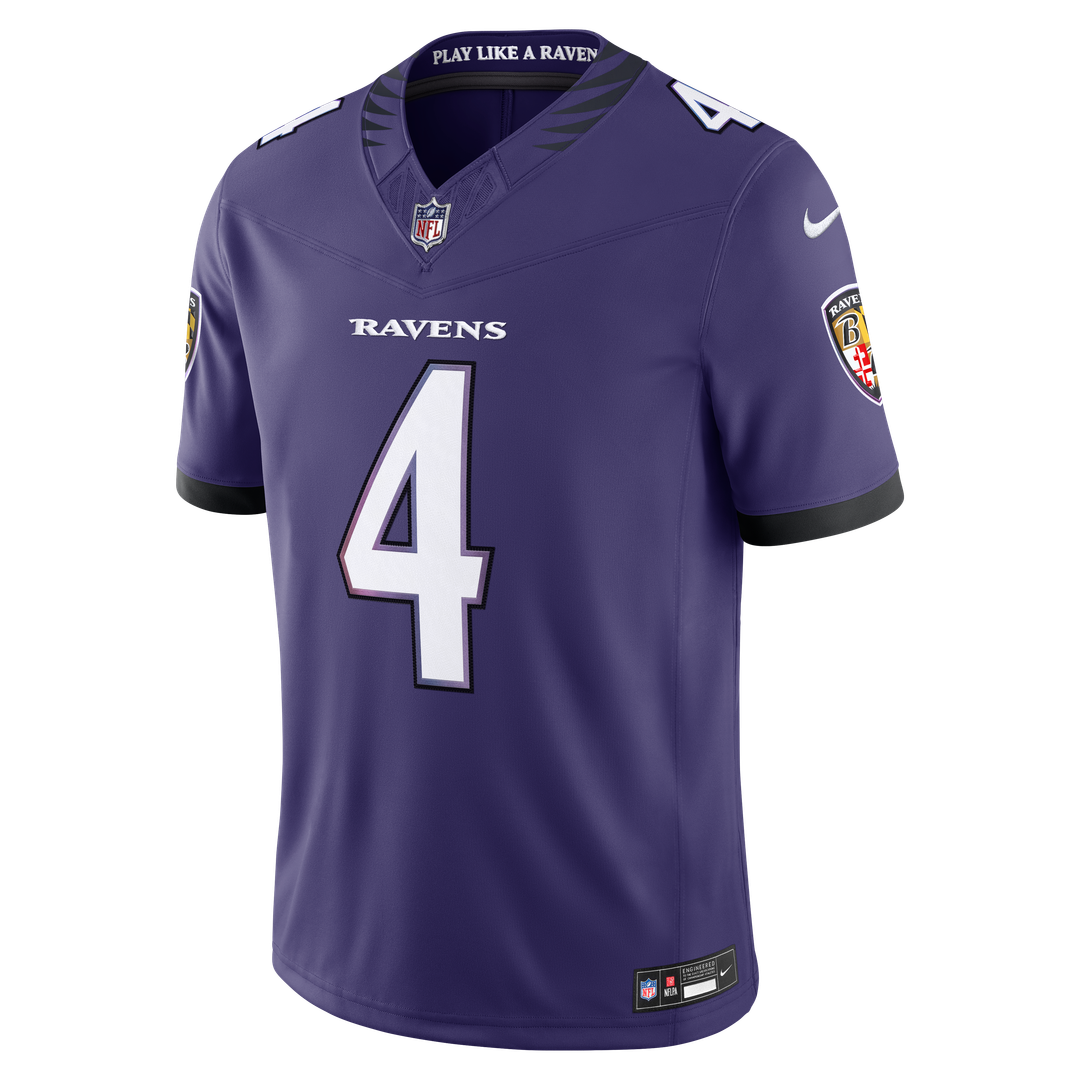 Men's Baltimore Ravens Zay Flowers Nike Purple Team Vapor product image 10