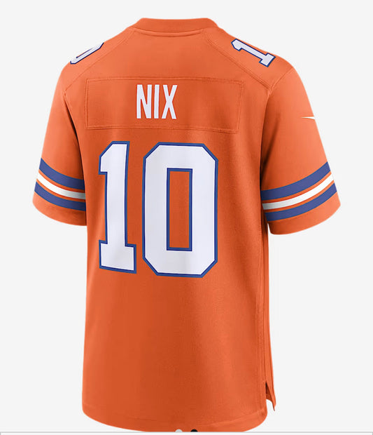 Bo Nix YOUTH KIDS Denver Broncos Official NFL Nike retro Jersey product image 1, provided for visual reference and product
