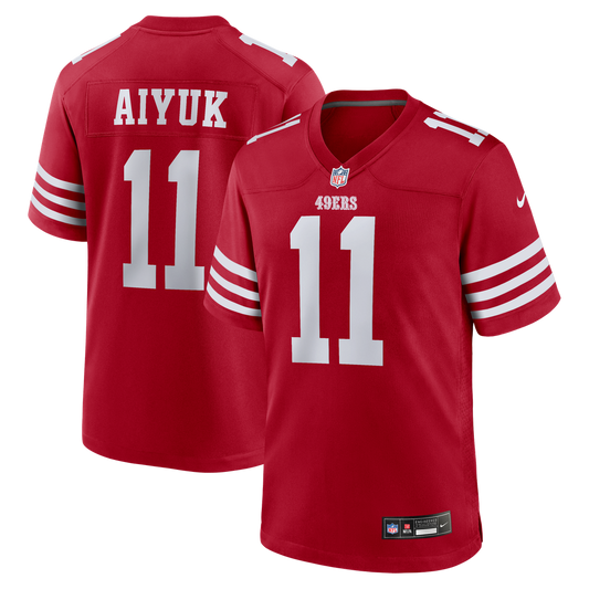 Men's San Francisco 49ers Brandon Aiyuk Nike Scarlet Game product image 1