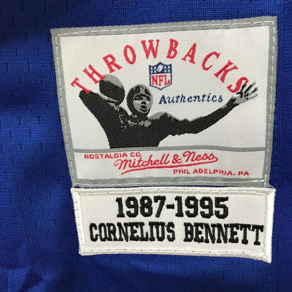 Cornelius Bennett Buffalo Bills NFL Mitchell & Ness Jersey product image 3, provided for visual reference and product detail
