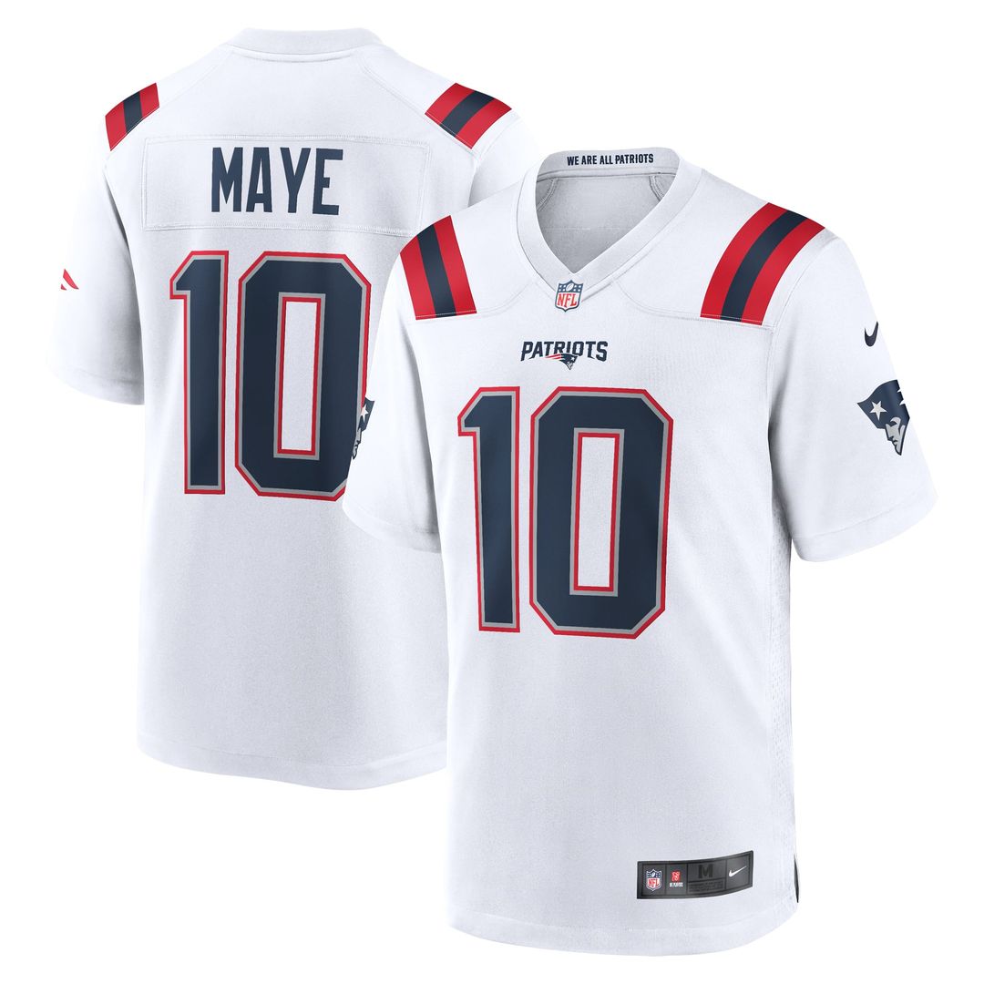 Men's New England Patriots Drake Maye Nike White Player product image 4
