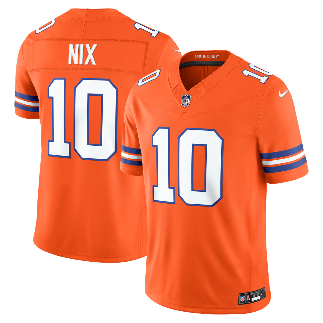Men's Denver Broncos Bo Nix Nike Orange Alternate Mile High product image 1