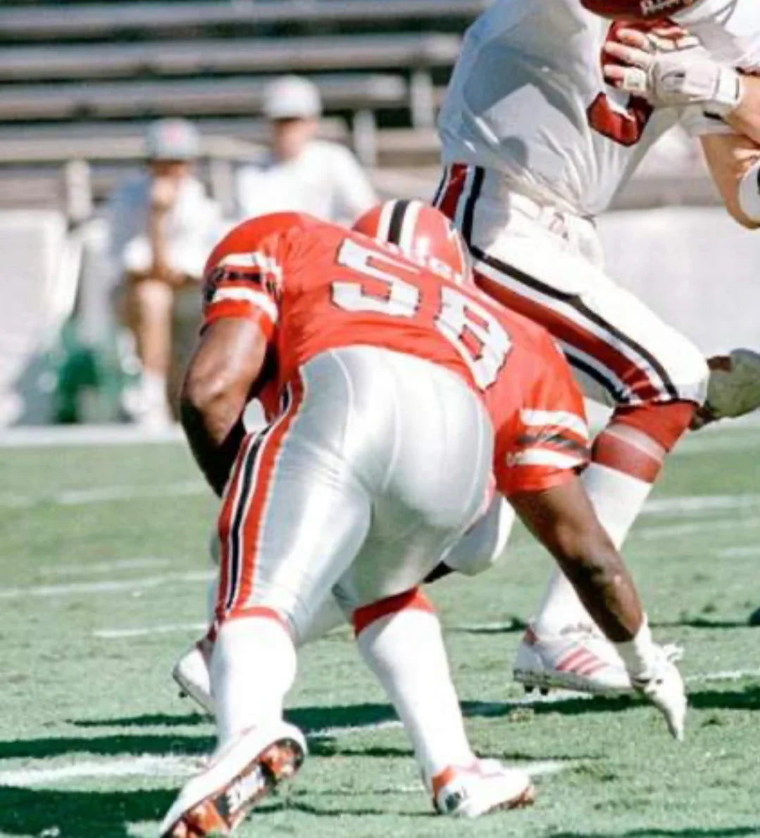 Jesse Tuggle 1989 Atlanta Falcons NFL Mitchell & Ness Jersey product image 5, provided for visual reference and product