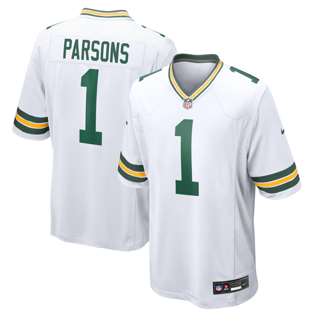 Men's Green Bay Packers Micah Parsons Nike White Game product image 14