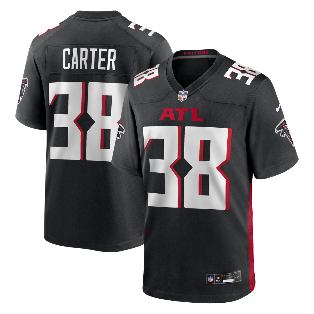 Men's Atlanta Falcons Nathan Carter Nike Black Team Game product image 1