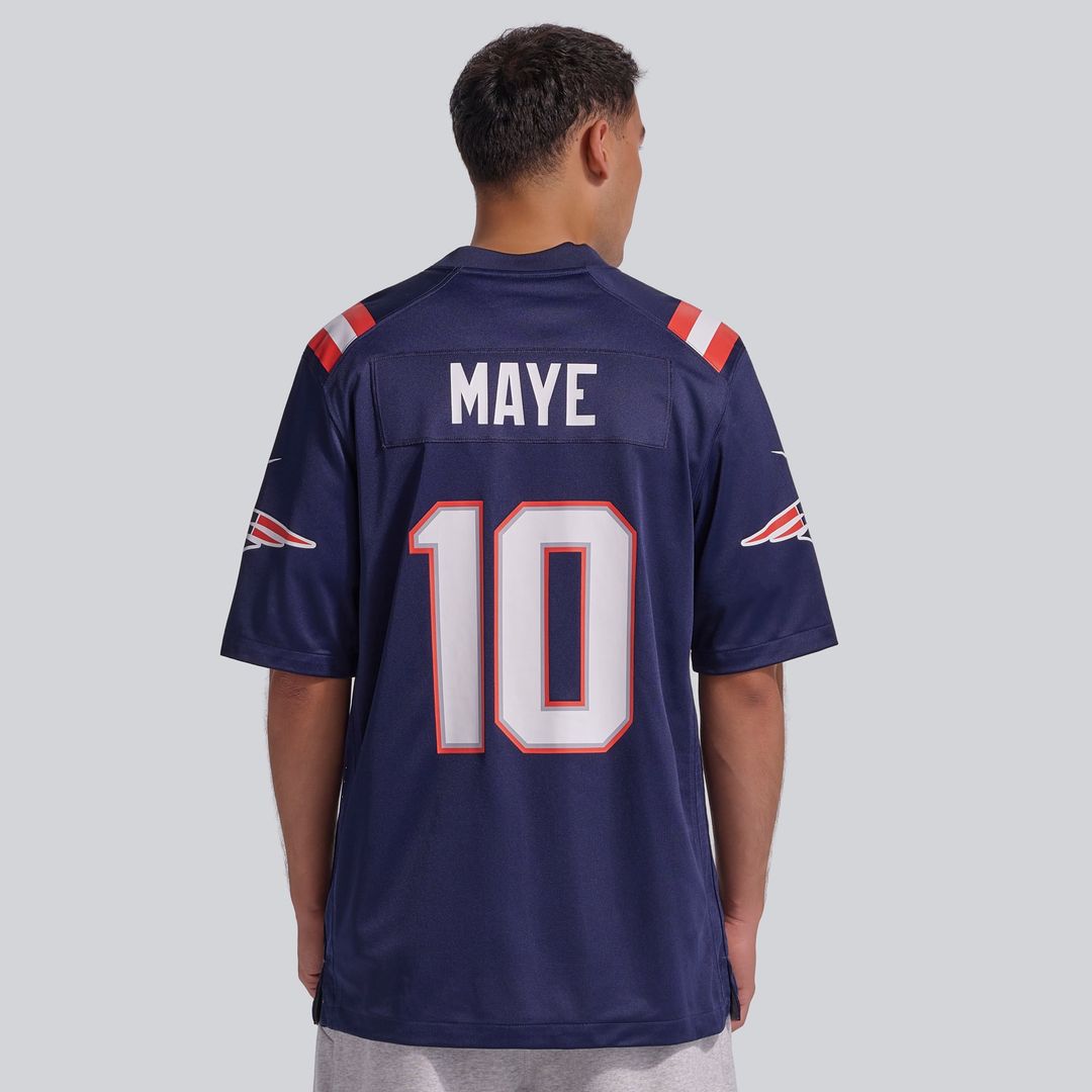 Men's New England Patriots Drake Maye Nike White Player product image 9