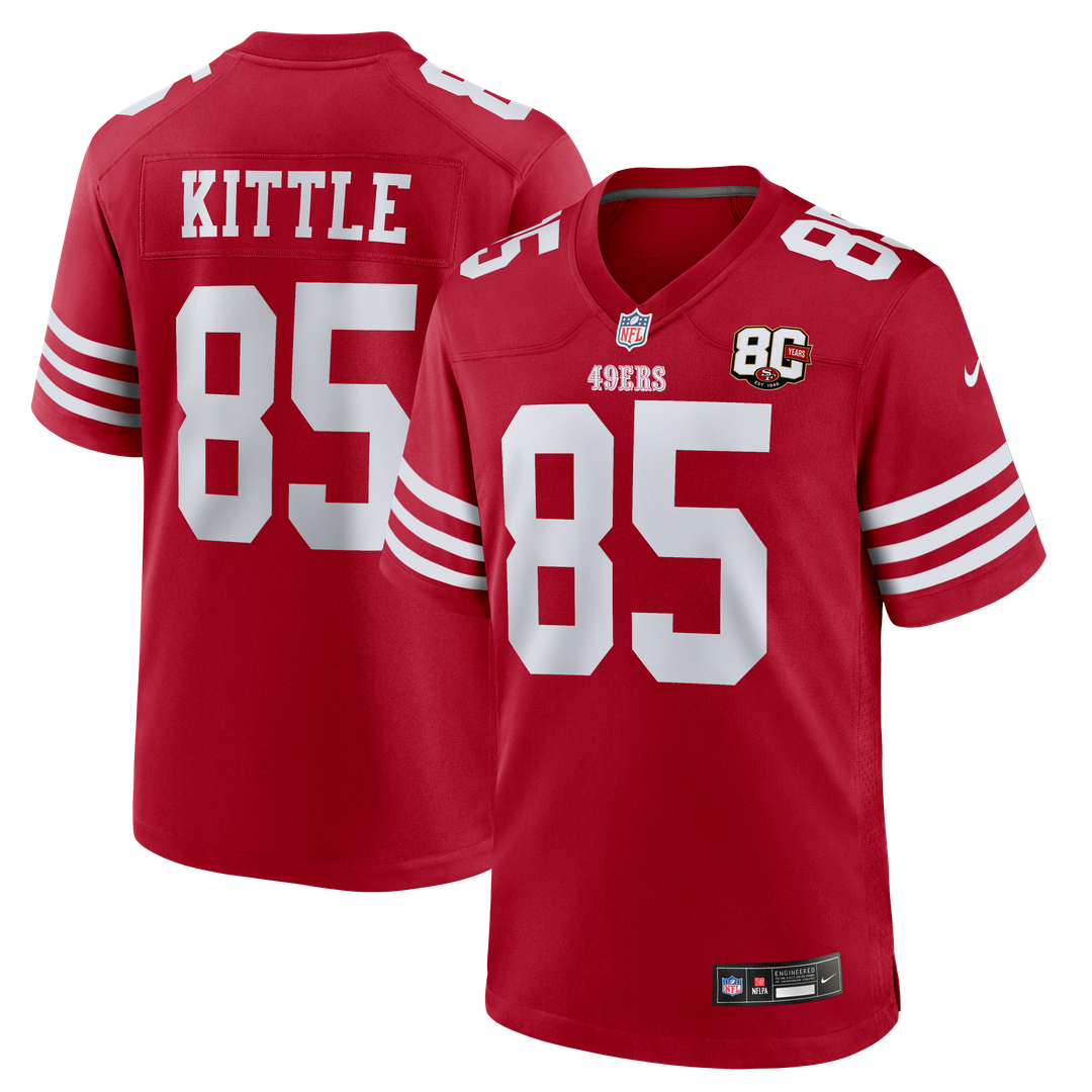 Men's San Francisco 49ers George Kittle Nike Scarlet 80th product image 1