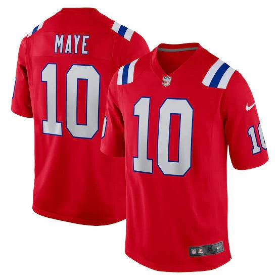 Drake Maye New England Patriots NFL Official NIKE Jersey Red product image 1, provided for visual reference and product