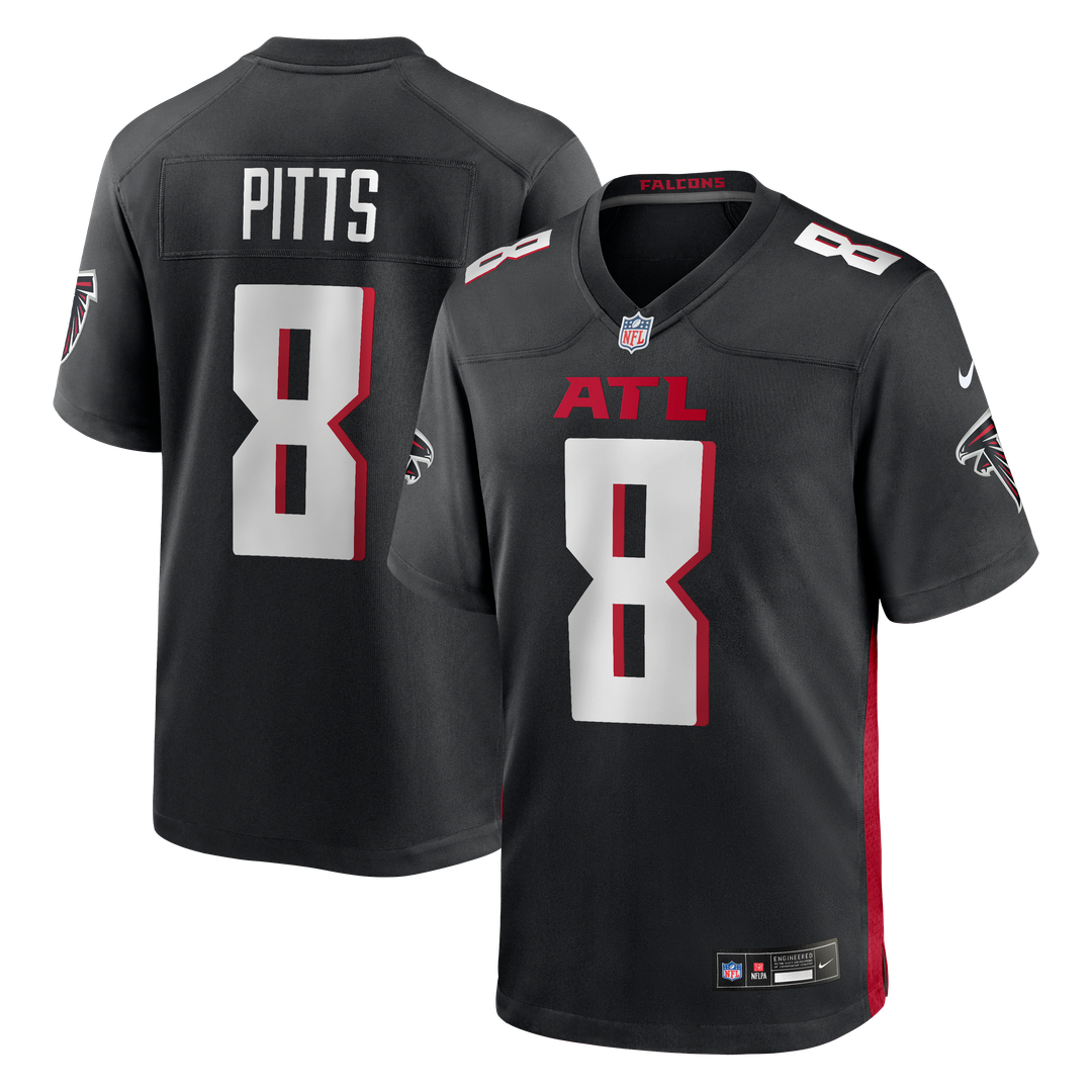 Men's Atlanta Falcons Kyle Pitts Nike Black Game Jersey product image 9