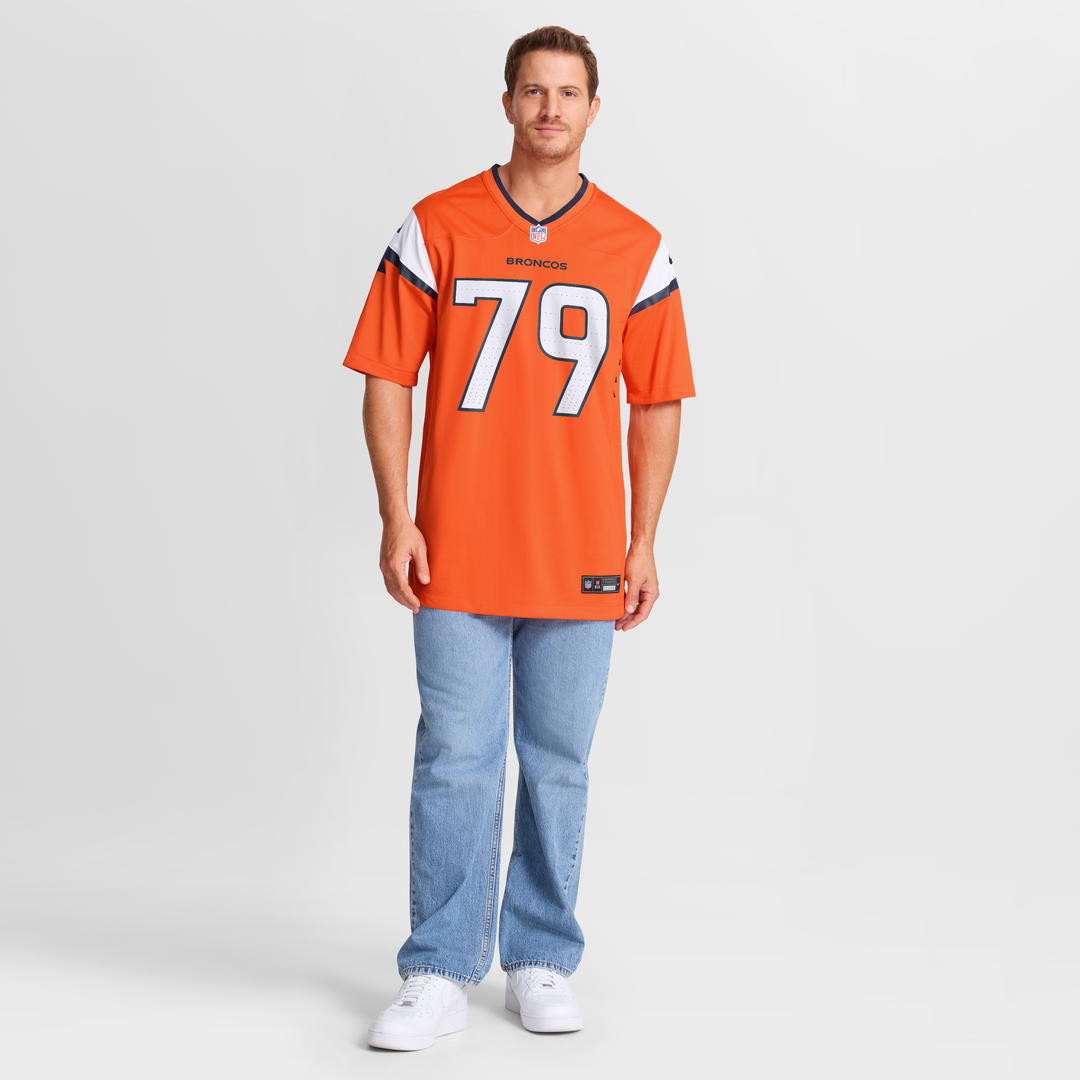 Men's Denver Broncos Matt Peart Nike Orange Team Game Jersey product image 7