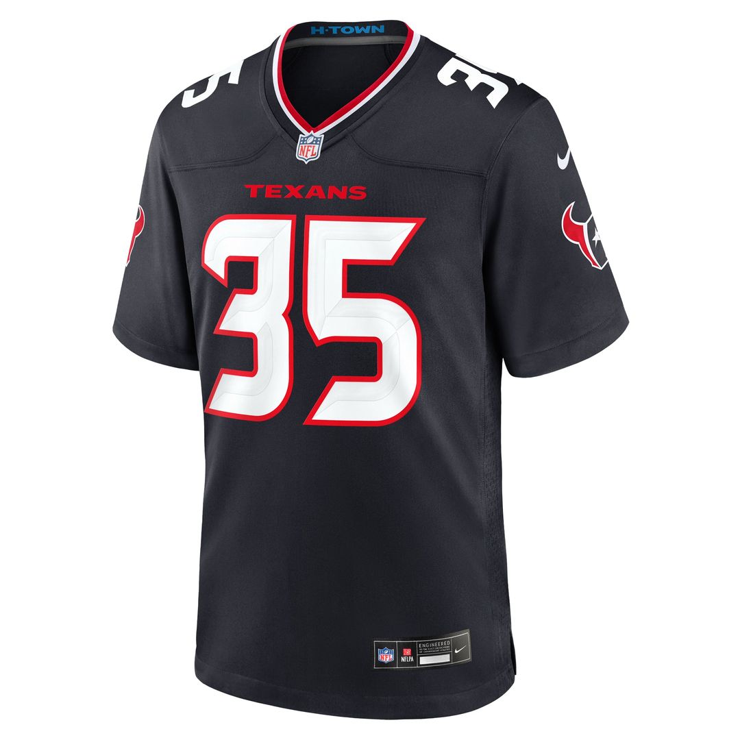 Men's Houston Texans Jake Hansen Nike Navy Team Game Jersey product image 2