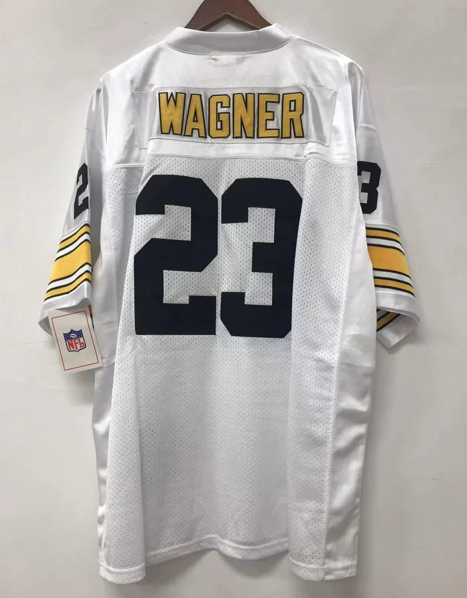 Mike Wagner Pittsburgh Steelers Jersey Mitchell & Ness white product image 1, provided for visual reference and product