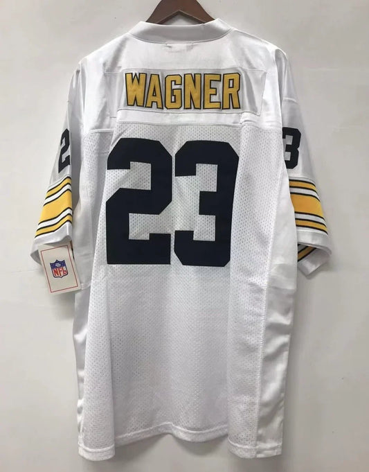 Mike Wagner Pittsburgh Steelers Jersey Mitchell & Ness white product image 1, provided for visual reference and product